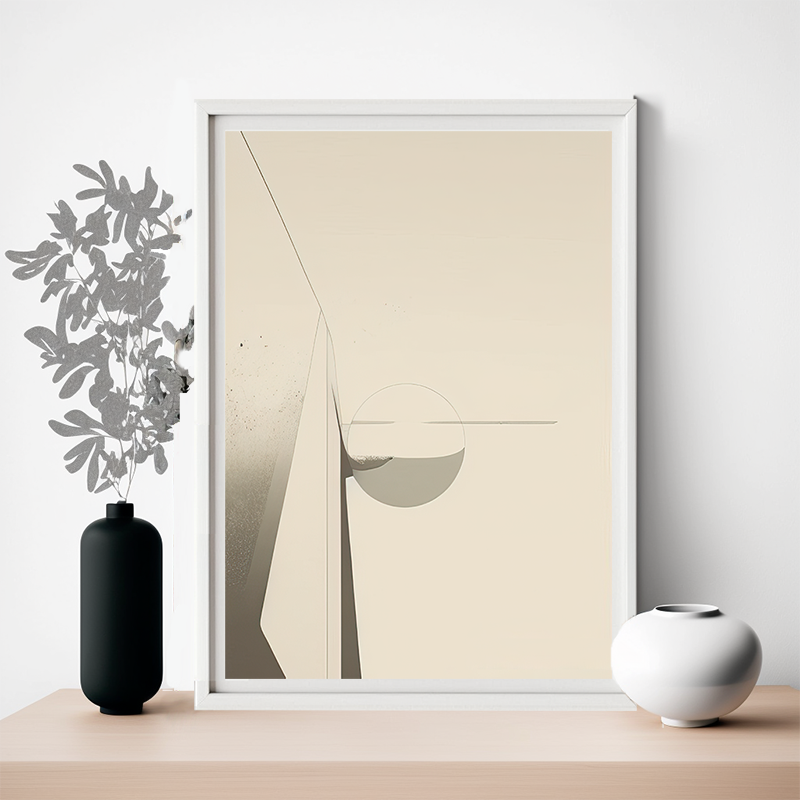 No.12 lines and circle art poster