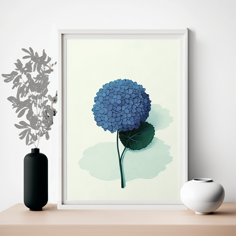 No.17 hydrangea art poster