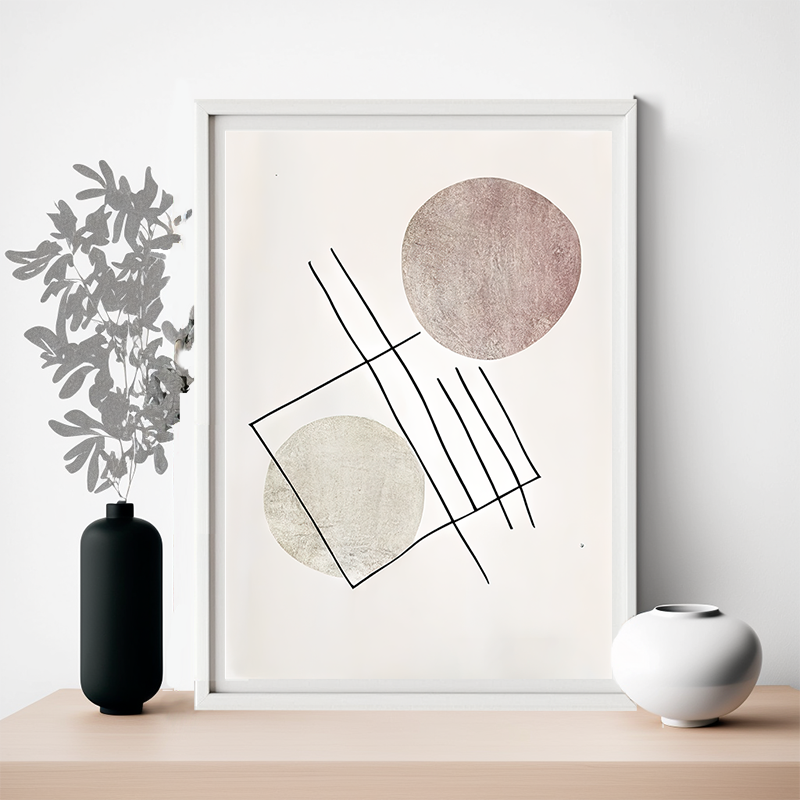 No.24 square and circle art poster
