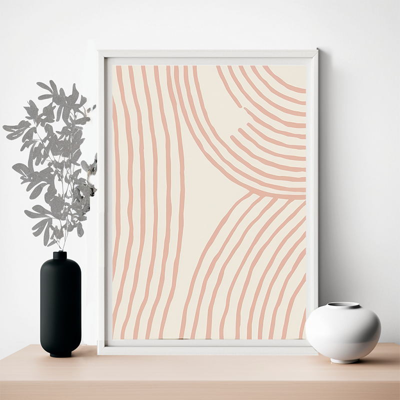 No.34 pink vortex art poster