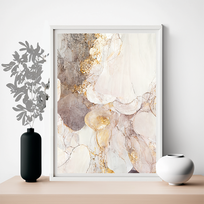 No.38 beige alchol ink_2 art poster