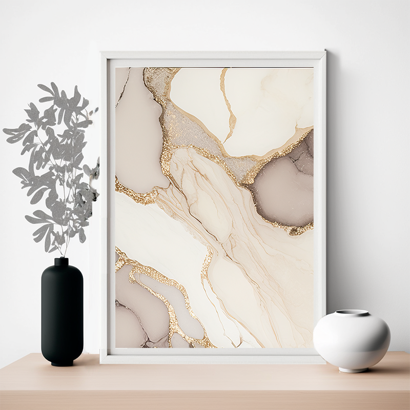 No.45 gold marble alcohol ink_2 art poster