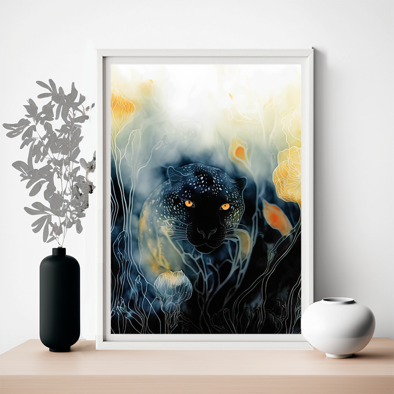 No.79 Black leopard in smoke