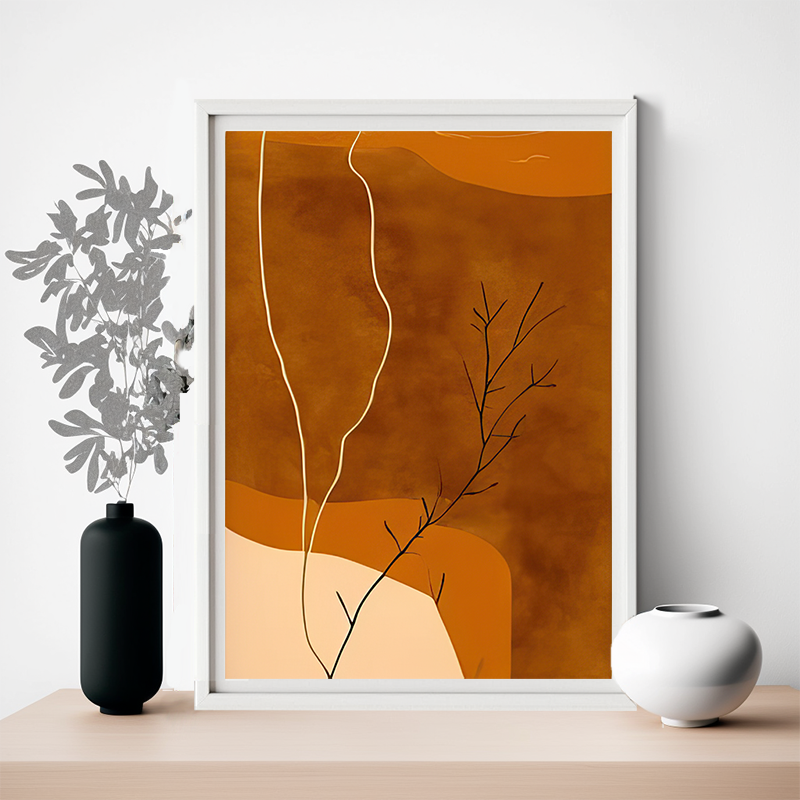 No.8 a tree and land art poster