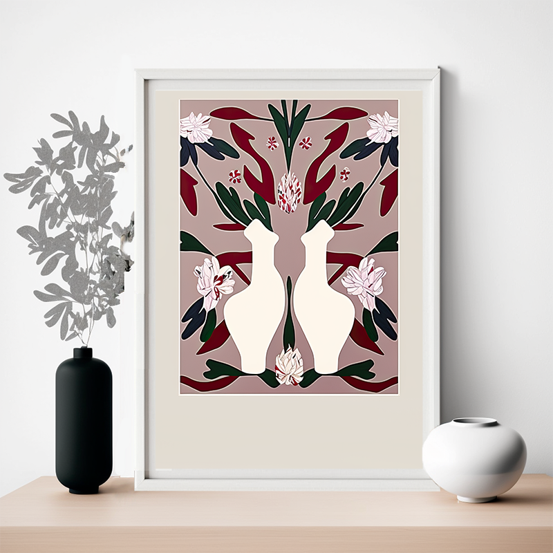 No.84 Reindeer and Flowers