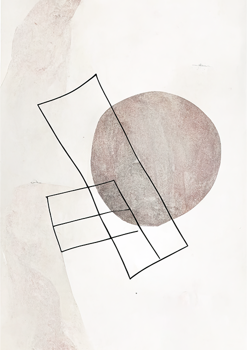 No.25 square and circle_2 art poster