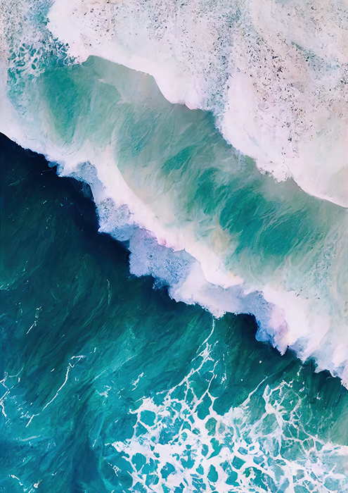 No.48 wave splash art poster