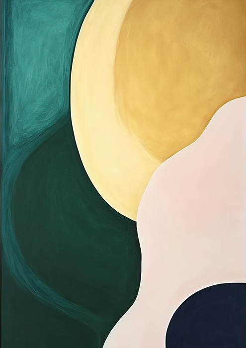 No.5 modern art poster 4colors
