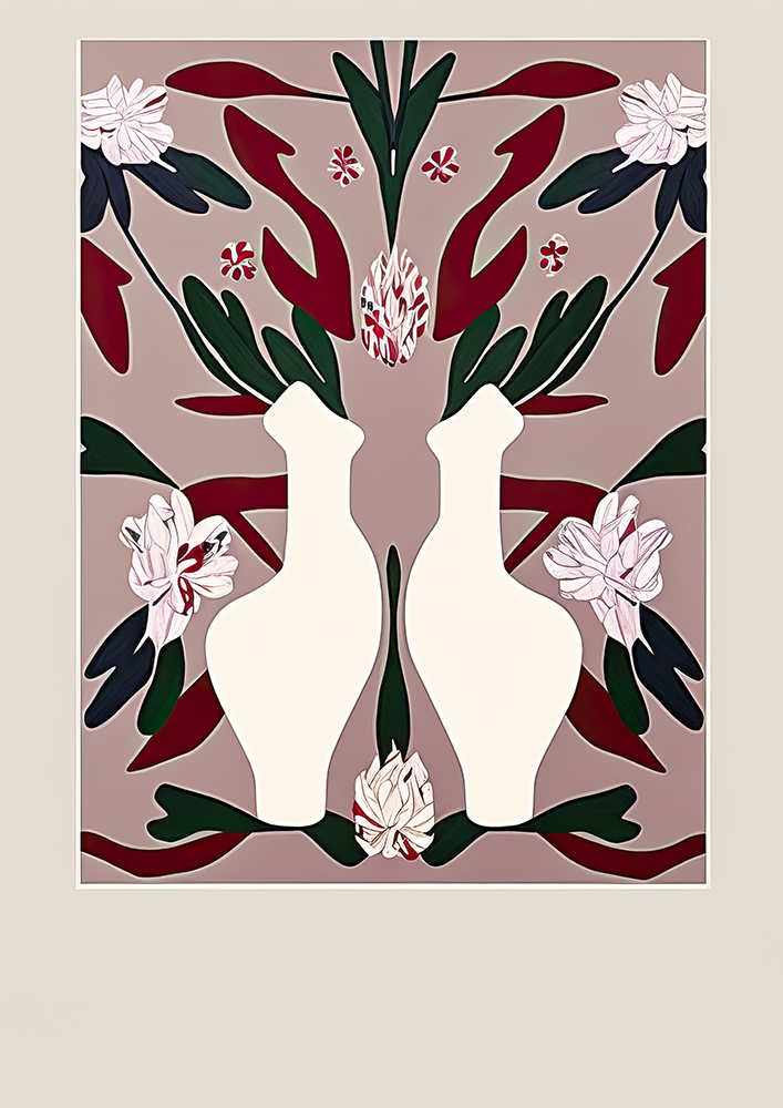 No.84 Reindeer and Flowers