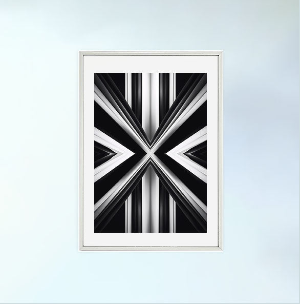 アブストラクト・エレガンスのアートポスター銀フレームあり