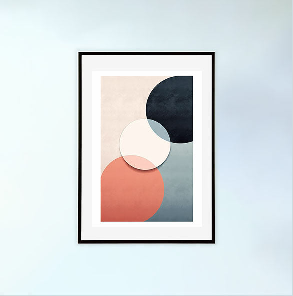 アブストラクト・エレガンスのアートポスター黒フレームあり