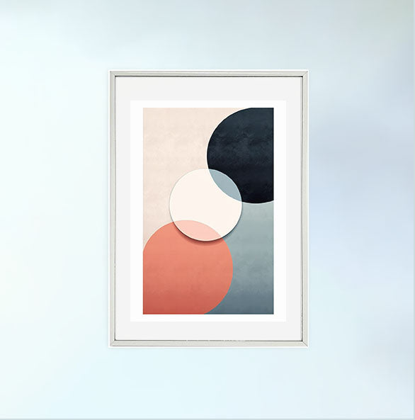 アブストラクト・エレガンスのアートポスター銀フレームあり