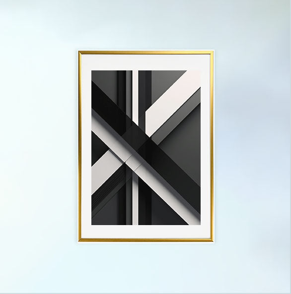 アブストラクト・エレガンスのアートポスター金フレームあり