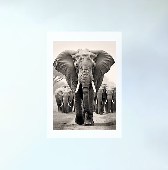 アフリカの動物のアートポスター原画のみ設置イメージ