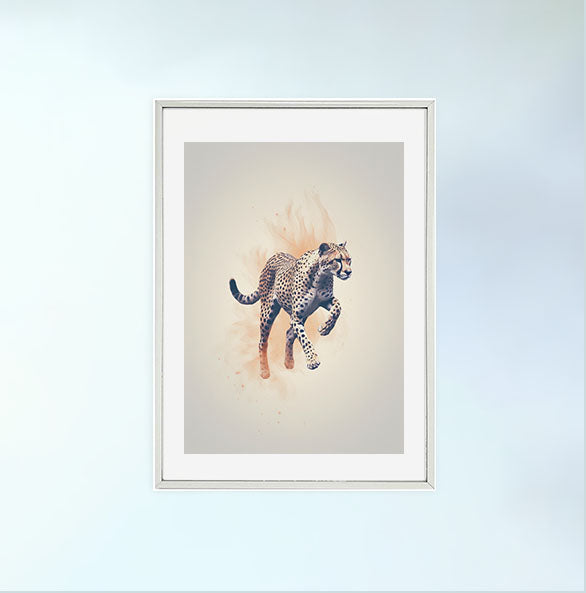 アジャイルチーターのアートポスター銀フレームあり