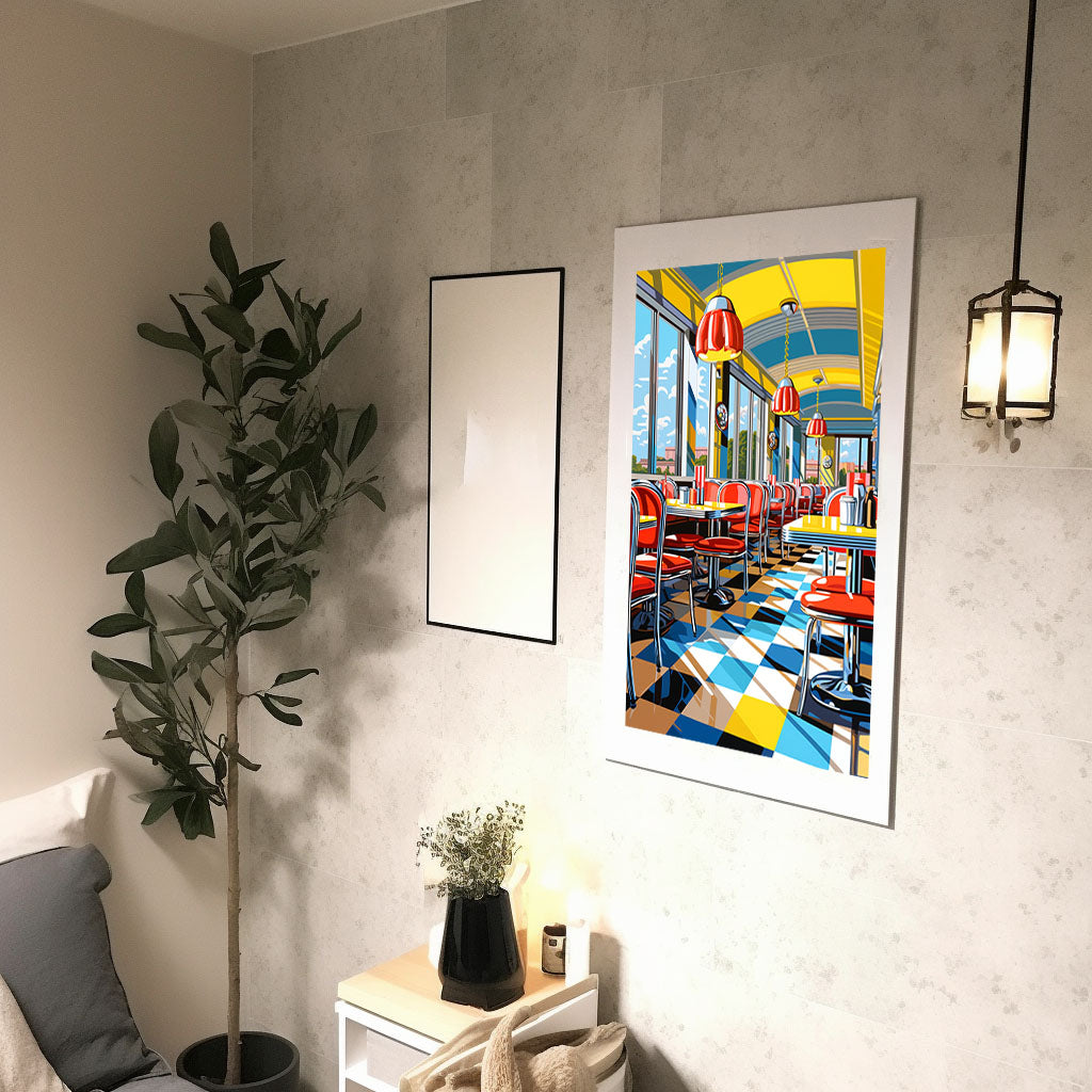 アメカジのアートポスター:American_casual_28f2 / 地図・都市_都市_のポスター画像廊下に設置したイメージ