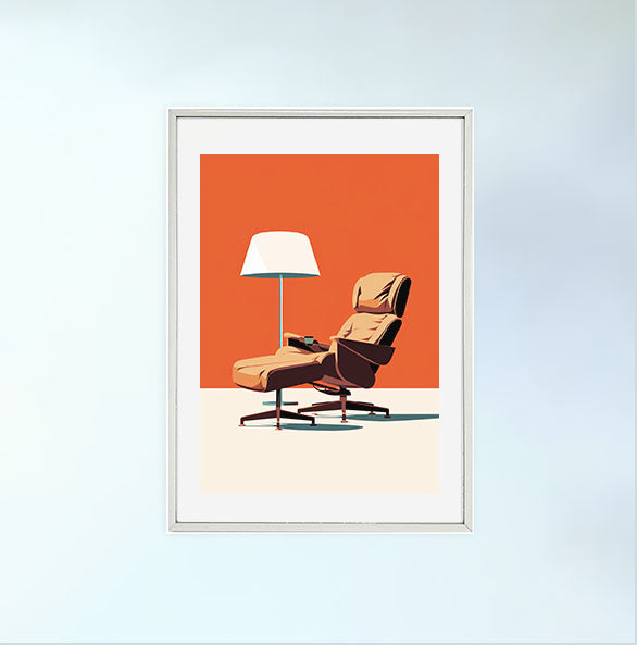 アメカジのアートポスター:American_casual_64d2 / 北欧_ポップ_地図・都市_都市_のポスター画像銀色のフレームイメージ