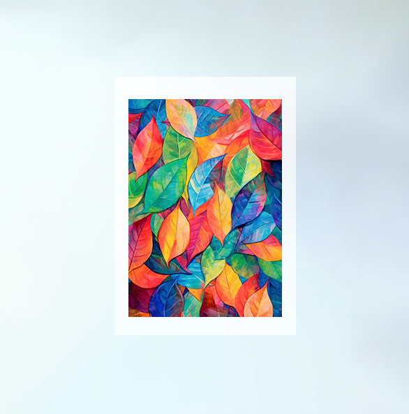 秋の紅葉のアートポスター原画のみ設置イメージ