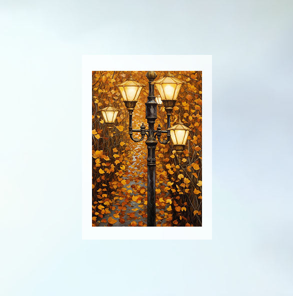 秋の紅葉のアートポスター原画のみ設置イメージ