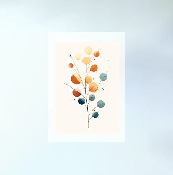 秋の紅葉のアートポスター原画のみ設置イメージ