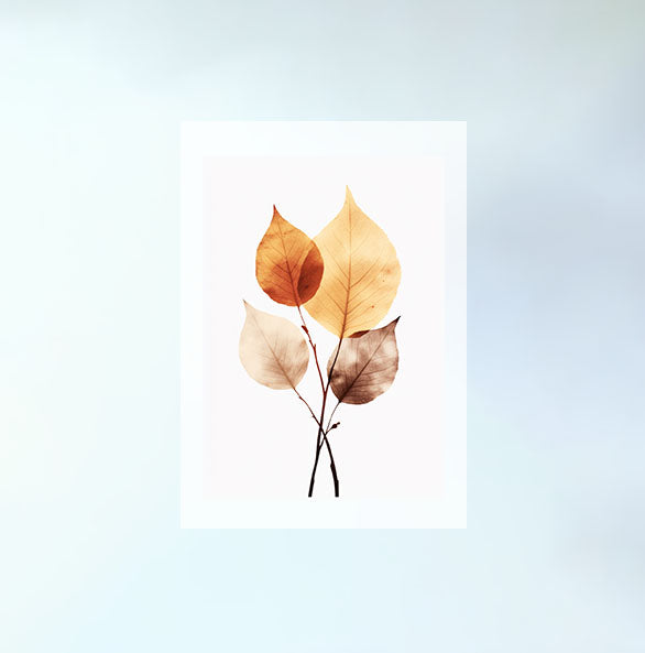 秋の紅葉のアートポスター原画のみ設置イメージ