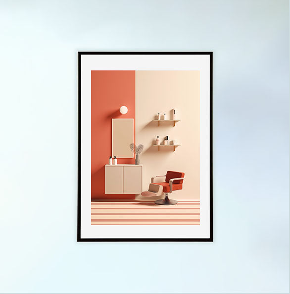 美しい装飾のアートポスター黒フレームあり