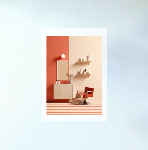 美しい装飾のアートポスター原画のみ設置イメージ