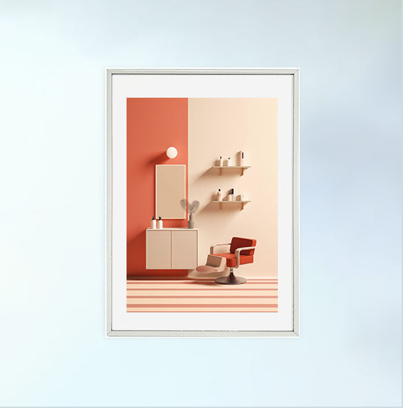 美しい装飾のアートポスター銀フレームあり