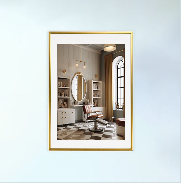 美しい装飾のアートポスター金フレームあり