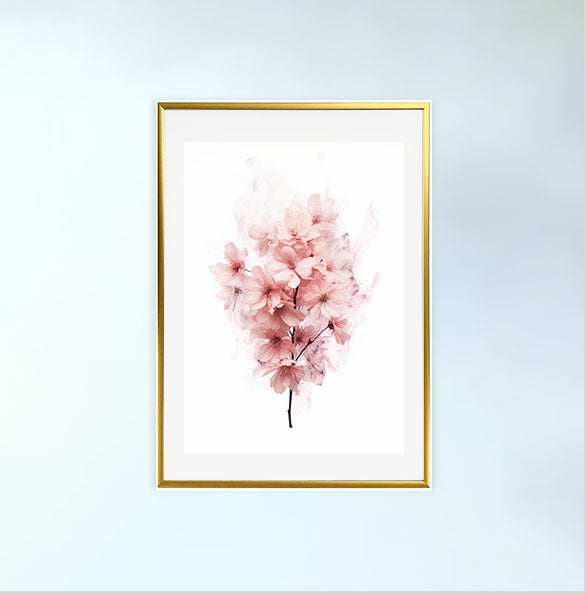 ブロッサミング・スプリングのアートポスター金フレームあり