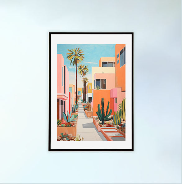 カリフォルニアのアートポスター:California_0679 / 北欧_地図・都市_都市_のポスター画像黒色のフレームイメージ