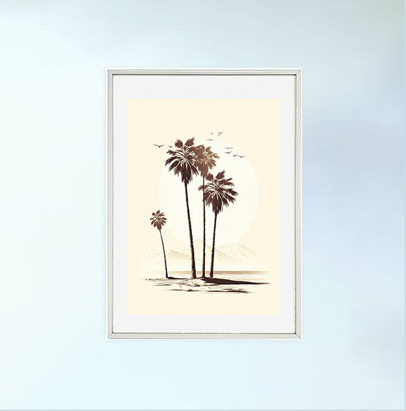 カリフォルニアのアートポスター:California_3d5b / 北欧_ポップ_地図・都市_都市_のポスター画像銀色のフレームイメージ