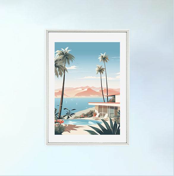 カリフォルニアのアートポスター:California_50bc / 地図・都市_都市_のポスター画像銀色のフレームイメージ