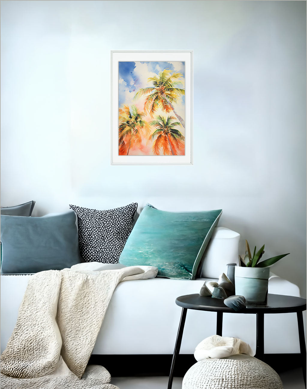 カリフォルニアのアートポスター:California_6084 / 地図・都市_都市_のポスター画像ソファ近くに設置したイメージ