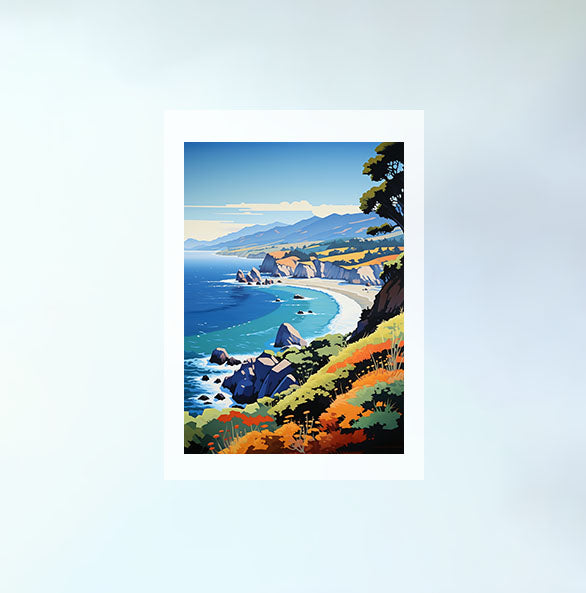 カリフォルニアのアートポスター:California_9ee8 / 地図・都市_都市_のポスター画像フレーム無しの設置イメージ