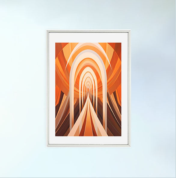 天空のドリームスケープのアートポスター銀フレームあり