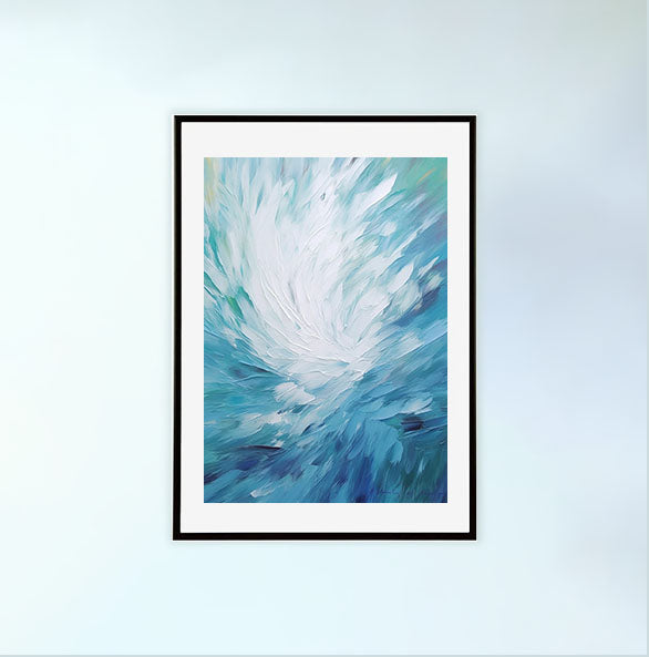 天空のドリームスケープのアートポスター黒フレームあり