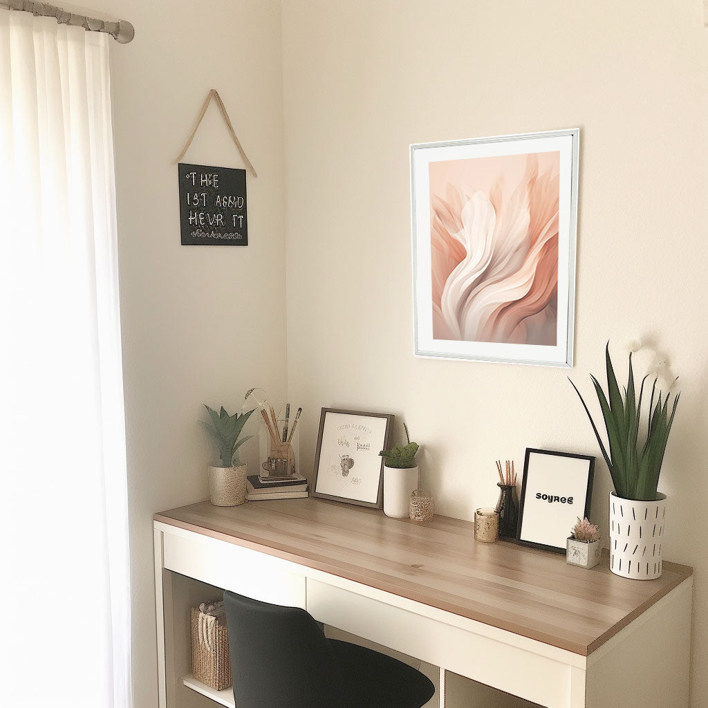 天空のドリームスケープのアートポスター机配置イメージ