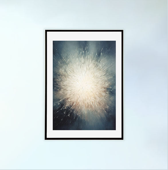 天空のドリームスケープのアートポスター黒フレームあり