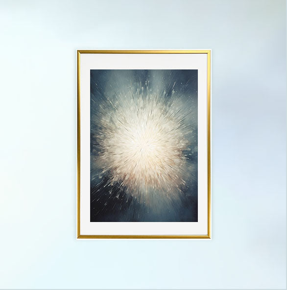 天空のドリームスケープのアートポスター金フレームあり