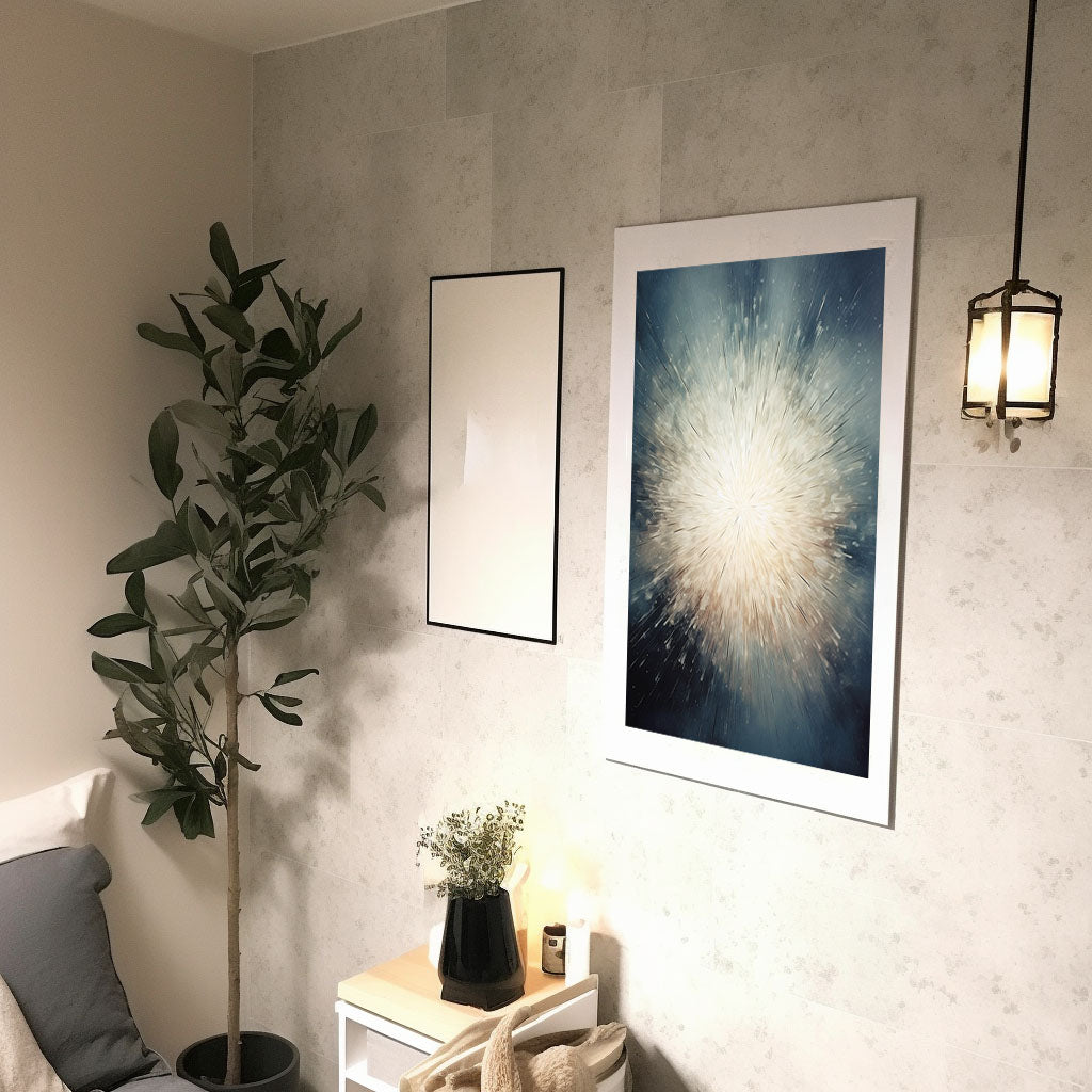 天空のドリームスケープのアートポスター廊下配置イメージ