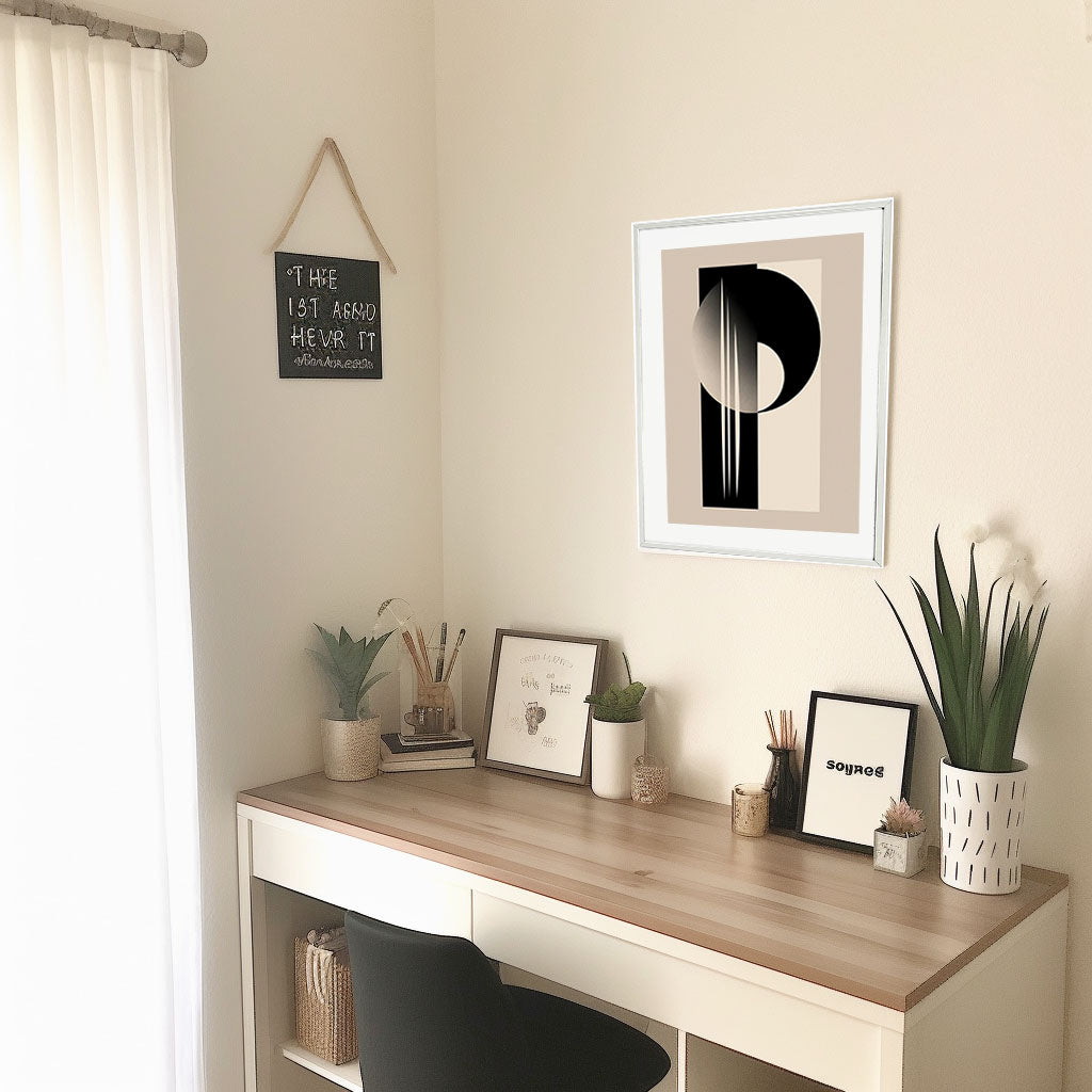 天空のドリームスケープのアートポスター机配置イメージ