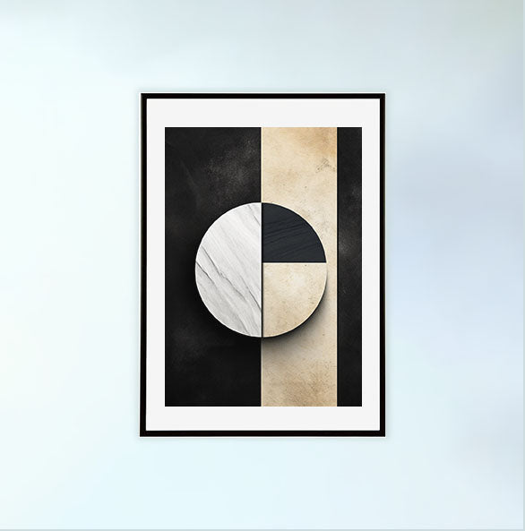 天空のドリームスケープのアートポスター黒フレームあり