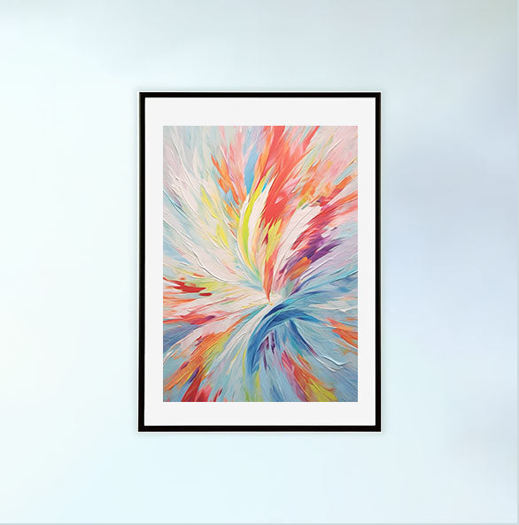 天空のドリームスケープのアートポスター黒フレームあり