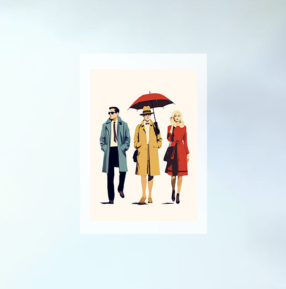 テレビ番組のキャラクターのアートポスター原画のみ設置イメージ