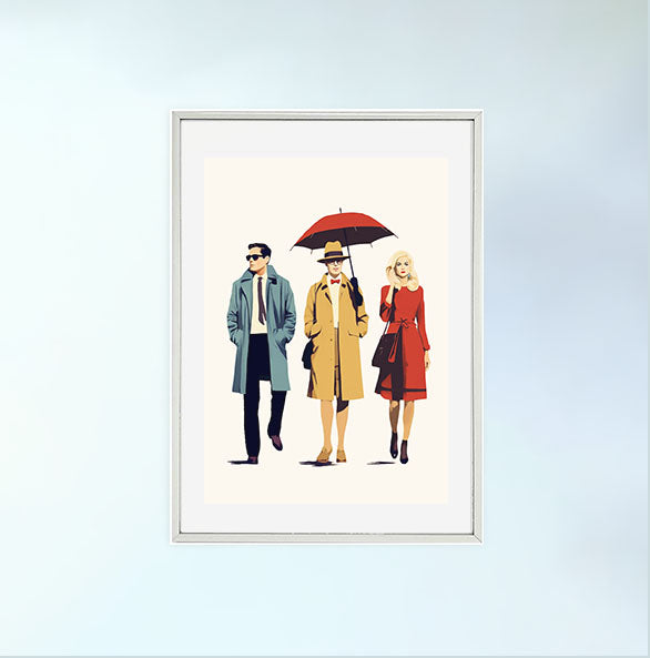 テレビ番組のキャラクターのアートポスター銀フレームあり