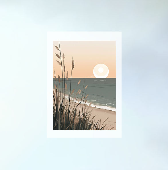 海岸植物のアートポスター原画のみ設置イメージ