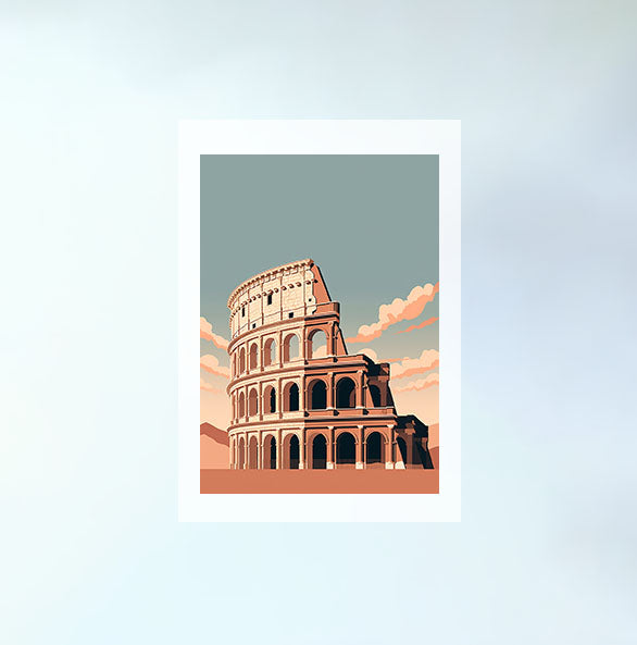 コロッセオのアートポスター原画のみ設置イメージ