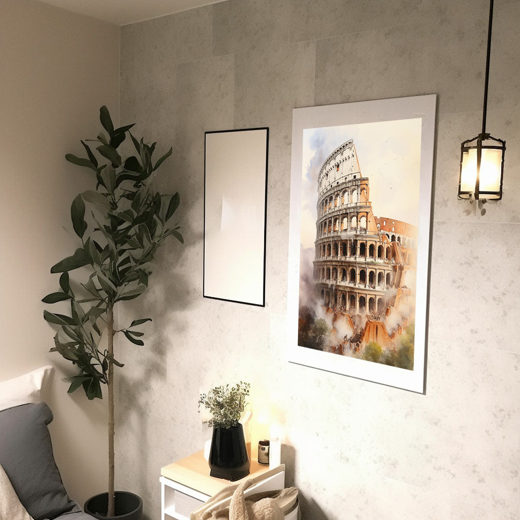 コロッセオのアートポスター廊下配置イメージ