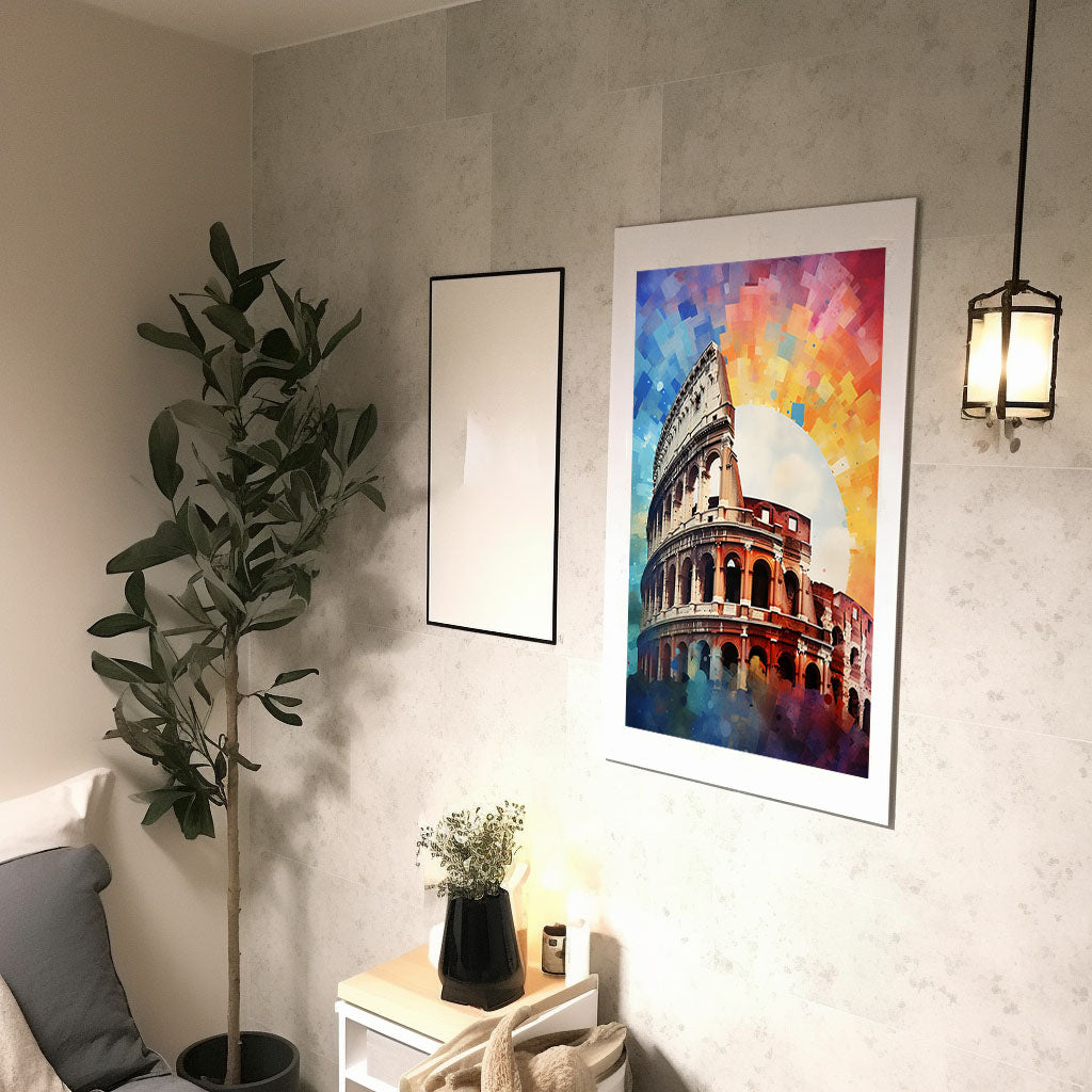 コロッセオのアートポスター廊下配置イメージ